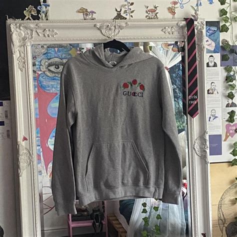 gucci x champion hoodie grey